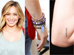 Hilary Duff-Winzige Promi-Tattoos