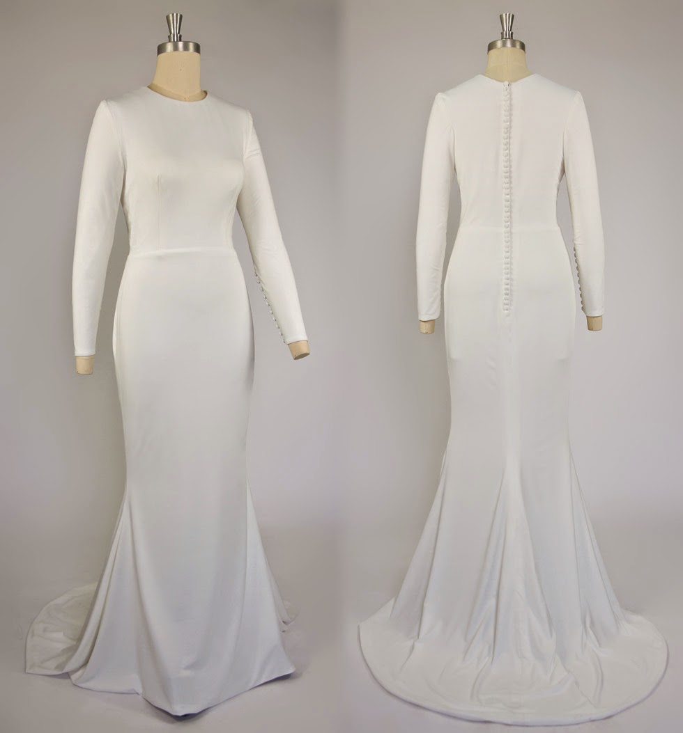 Langes weißes Brautkleider 2015
