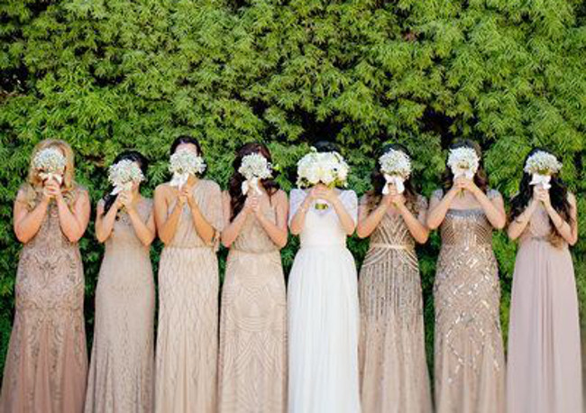 Hochzeit Schuss Ideen Braut Brautjungfern Persunkleid