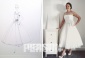 Elegantes Knielanges A-Linie Rund-Ausschnitt Hochzeitskleid