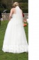 Schlichtes Trägerlos A Linie Ivory Brautkleider aus Tüll