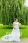Elegantes Empire A-Linie ivory Brautkleider aus Tüll