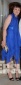 Elegantes A Linie V Ausschnitt Blaues Knielanges Abendkleider