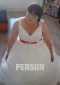 Sexy V-Ausschnitt Ball gown Brautkleider aus Organza mit Kapelle Schleppe